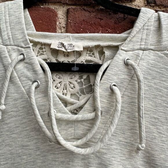 MISS ME Crochet Hooded Top women's medium NEW - Picture 7 of 11